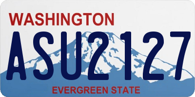WA license plate ASU2127