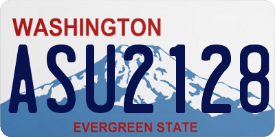 WA license plate ASU2128