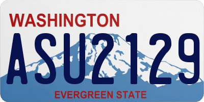WA license plate ASU2129