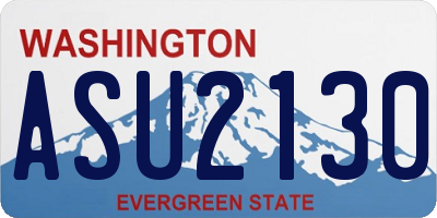 WA license plate ASU2130