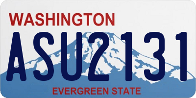 WA license plate ASU2131