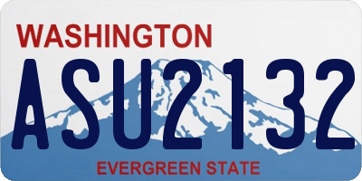 WA license plate ASU2132