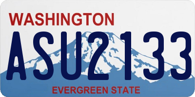 WA license plate ASU2133