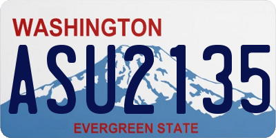 WA license plate ASU2135