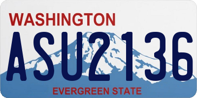 WA license plate ASU2136