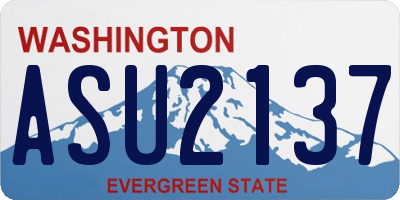 WA license plate ASU2137