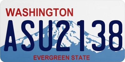 WA license plate ASU2138