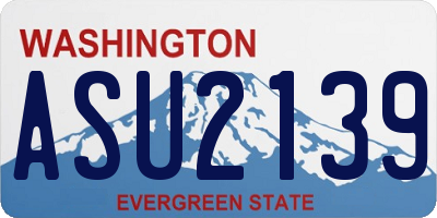 WA license plate ASU2139
