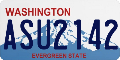 WA license plate ASU2142