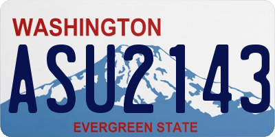 WA license plate ASU2143