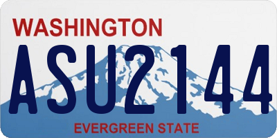 WA license plate ASU2144