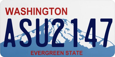 WA license plate ASU2147