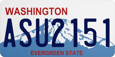 WA license plate ASU2151