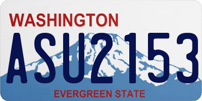 WA license plate ASU2153