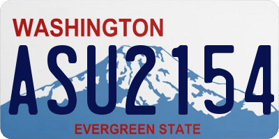 WA license plate ASU2154