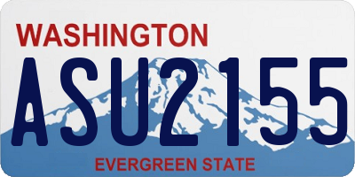 WA license plate ASU2155