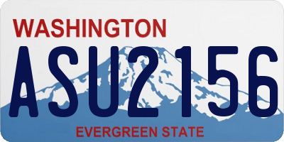 WA license plate ASU2156