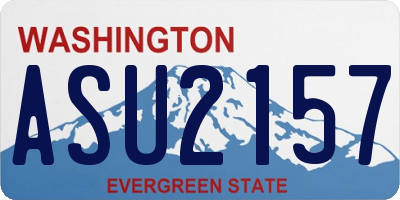 WA license plate ASU2157