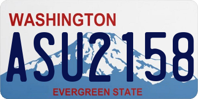 WA license plate ASU2158