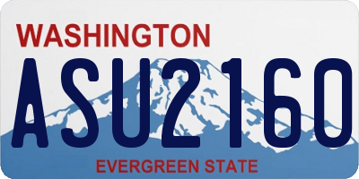 WA license plate ASU2160