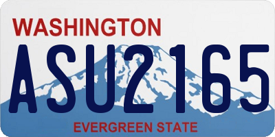 WA license plate ASU2165