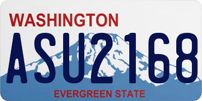 WA license plate ASU2168
