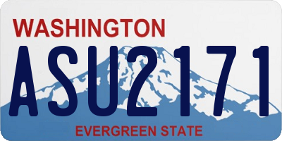 WA license plate ASU2171