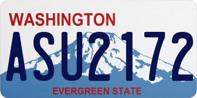 WA license plate ASU2172
