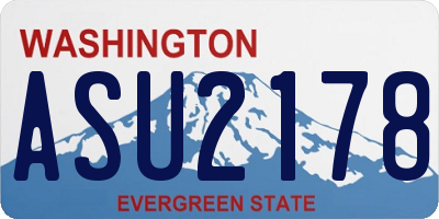 WA license plate ASU2178