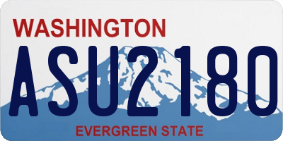 WA license plate ASU2180