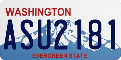 WA license plate ASU2181