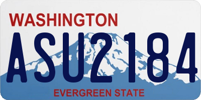 WA license plate ASU2184