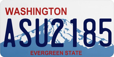 WA license plate ASU2185