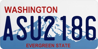 WA license plate ASU2186