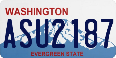 WA license plate ASU2187