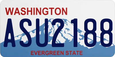 WA license plate ASU2188