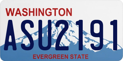 WA license plate ASU2191