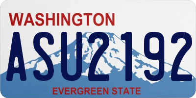 WA license plate ASU2192