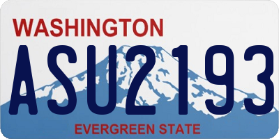 WA license plate ASU2193