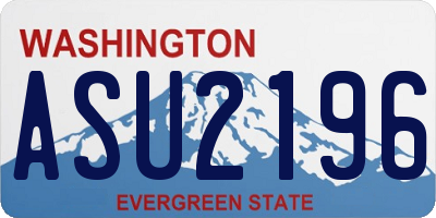WA license plate ASU2196