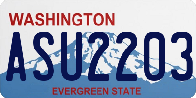 WA license plate ASU2203