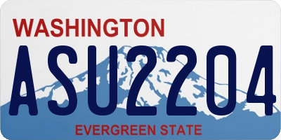WA license plate ASU2204