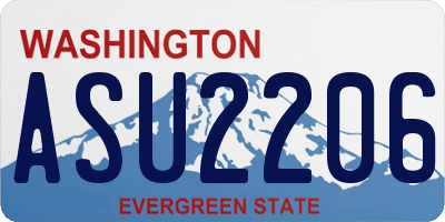 WA license plate ASU2206