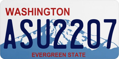 WA license plate ASU2207