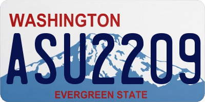 WA license plate ASU2209