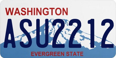 WA license plate ASU2212