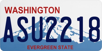 WA license plate ASU2218