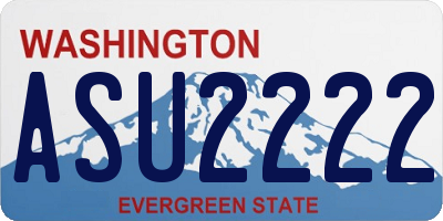 WA license plate ASU2222