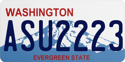 WA license plate ASU2223