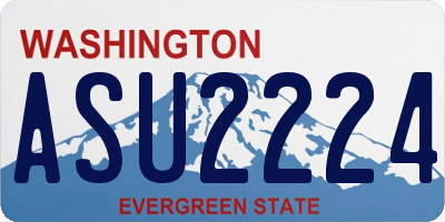 WA license plate ASU2224
